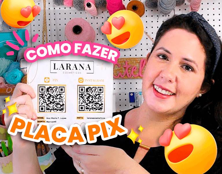 Como Fazer Placa Pix Personalizada Plaquinha Qr Code