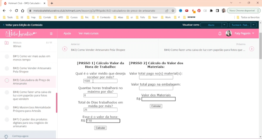 Como precificar bottons - Precificação - Calculadora (1)