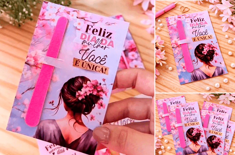 Lembrancinhas dia das mulheres - Mimo Dia da Mulher - Lixa