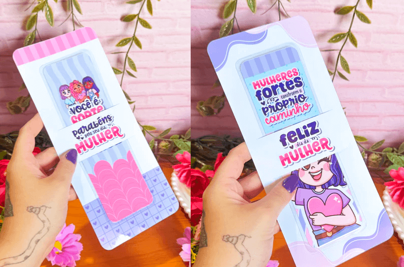 Lembrancinhas dia das mulheres - Mimo Dia da Mulher - Marcador de Página