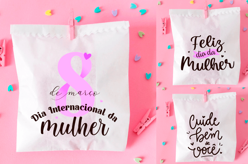 Lembrancinhas dia das mulheres - Mimo Dia da Mulher - Pacote