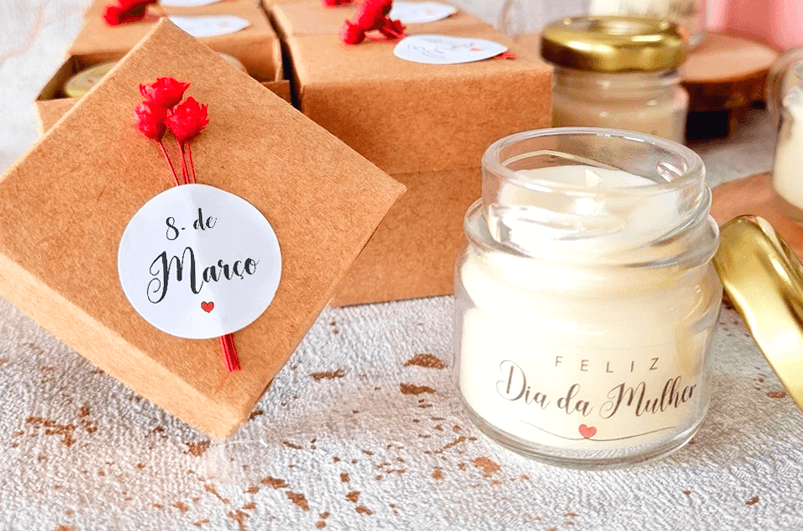 Lembrancinhas dia das mulheres - Mimo Dia da Mulher - Vela