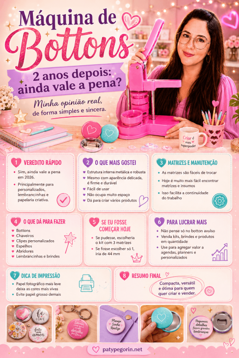 M&aacute;quina de Bottons 2 Anos Depois: Ainda Vale a Pena? Pinterest M&aacute;quina de button