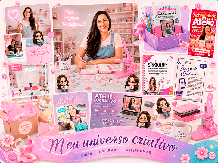 Meu universo criativo no ateliê da Paty