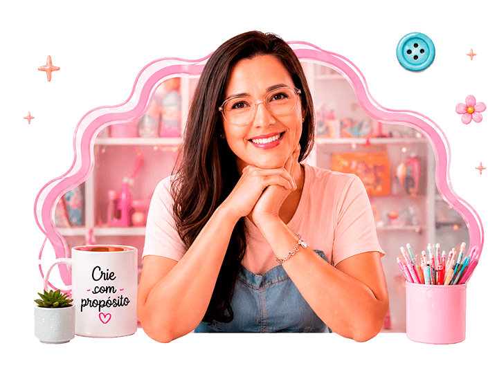 Paty Pegorin no ateliê